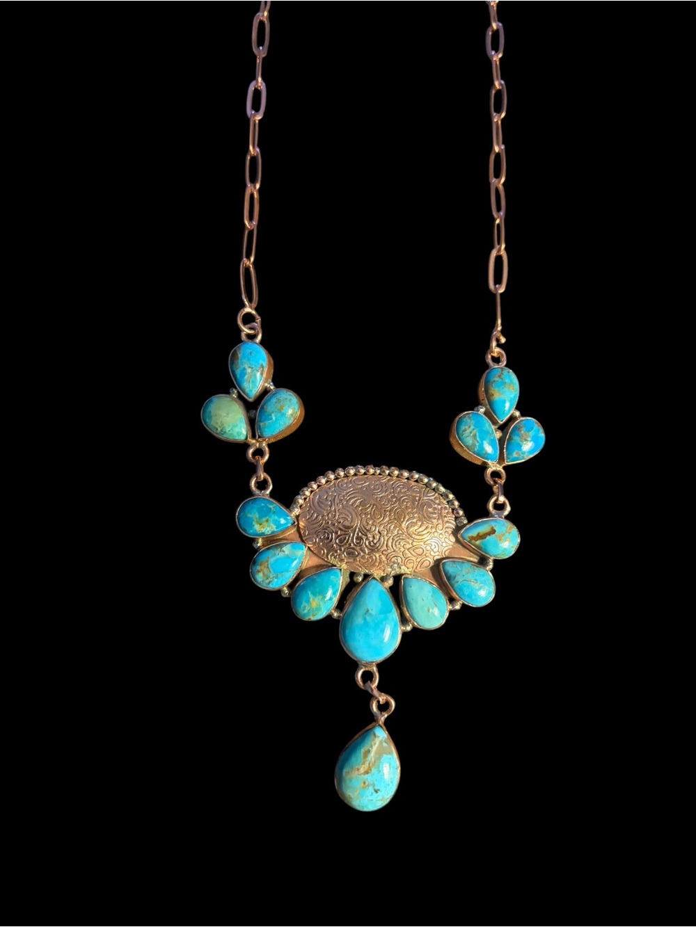Really nice Copper Kingman Turquoise necklace.